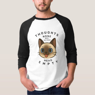 Mannen Memurs Geen Gedachten Hoofd Leeg Raglan T-shirt