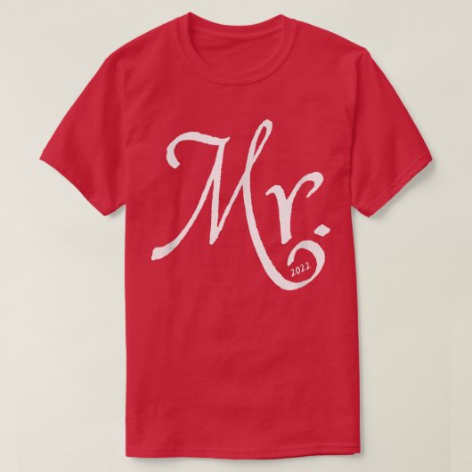 Mannen meneer & mevrouw 2022 Matching shirten Hone T-shirt (Design voorkant)