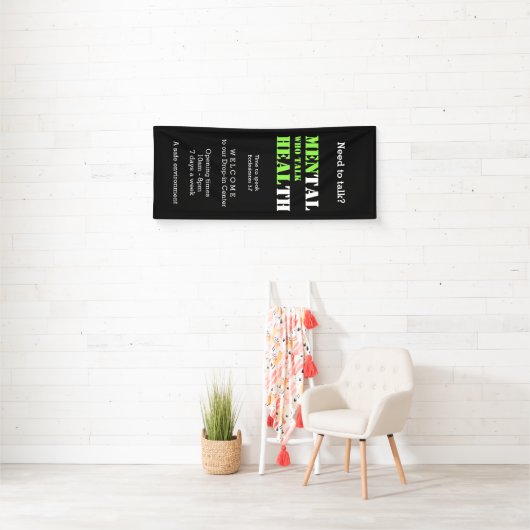 Mannen Mental Health MANNEN DIE PRATEN HEAL Custom Spandoek (Insitu)