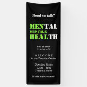 Mannen Mental Health MANNEN DIE PRATEN HEAL Custom Spandoek (Verticaal)