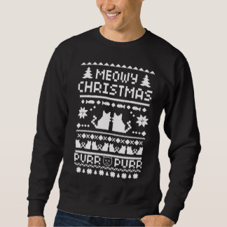 Mannen Meowy Kerstfeestdag Ugly Cat Sweater