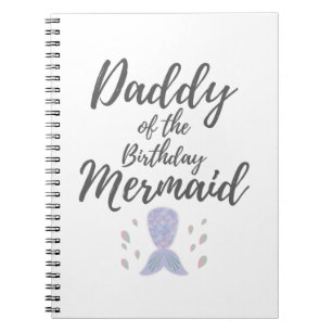 Mannen Merdad Birthday party Mermaid Dad Gift Notitieboek