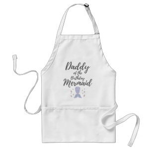 Mannen Merdad Birthday party Mermaid Dad Gift Standaard Schort