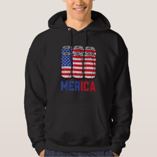 Mannen Merica 4 juli patriottische Amerikaanse vla Hoodie