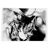 Mannen Mestculine Manly Cool Cowboy Charcoal Drawi Groot Cadeauzakje (Achterkant)