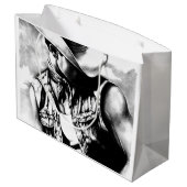 Mannen Mestculine Manly Cool Cowboy Charcoal Drawi Groot Cadeauzakje (Achterkant Gekanteld)