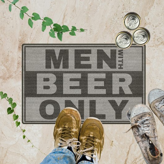 Mannen met alleen bier - voor bierliefhebbers deurmat