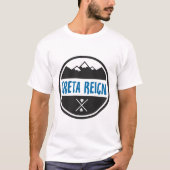Mannen met Blue Greta Reign T-shirt (Voorkant)