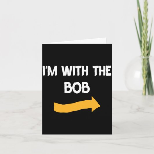 Mannen Met Bob Halloween Kostuum Grappige Koppels Kaart (Voorkant)