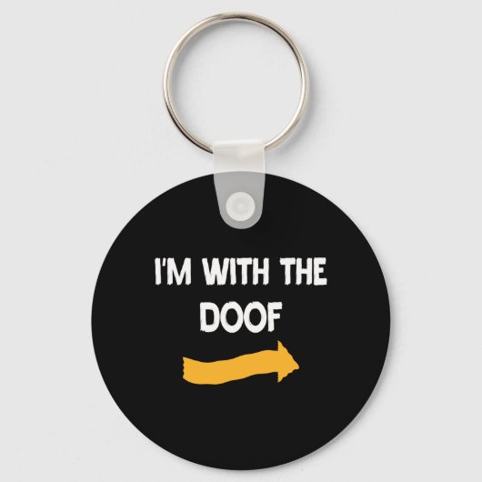 Mannen Met Doof Halloween Kostuum Grappige Koppels Sleutelhanger (Voorkant)