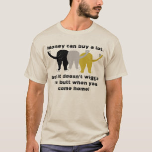 Mannen met draaiende knoppen t-shirt