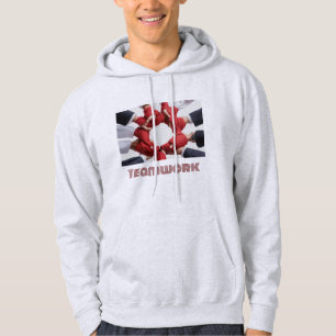 Mannen met een gehamerd sweatshirt