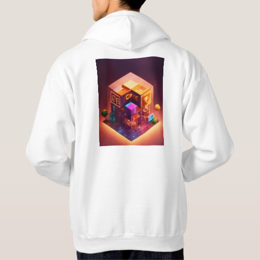 Mannen met een gehamerd sweatshirt (Achterkant)