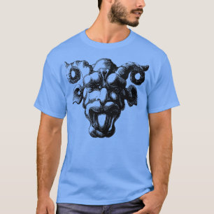 mannen met een kraandeeg van gothic gargoyle fairy t-shirt