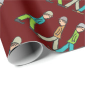 Mannen met een lage matchstick cadeaupapier (Rol Hoek)