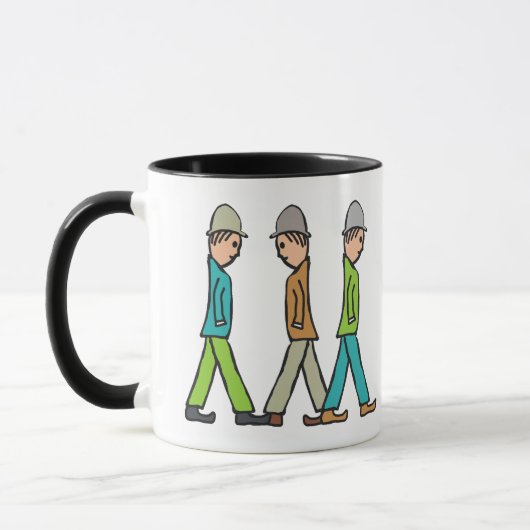 Mannen met een lage matchstick mok (Links)