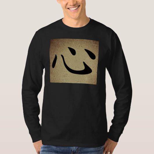 Mannen met een lange hoes van het Chinese Symbool T-shirt (Voorkant)
