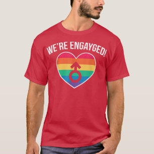 Mannen met een LGBT Gay Marriage Groom T-shirt