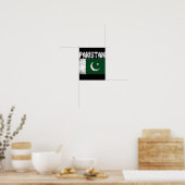 Mannen met een vernederd patriottisch Pakistan Vla Poster (Keuken)