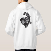 Mannen met gebogen sweatshirt Design 1 (Achterkant)