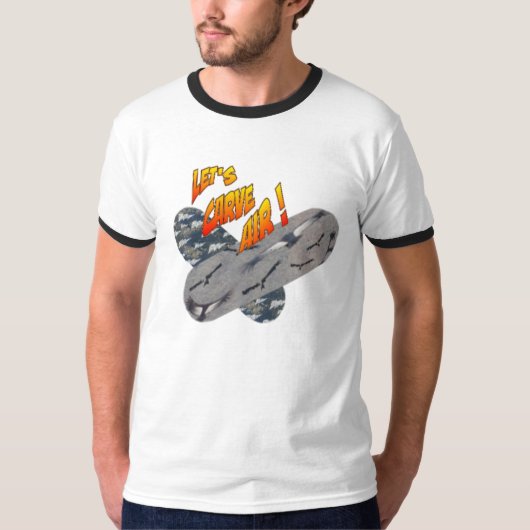 Mannen met gecroseerde Skateboards Ringer T-shirt (Voorkant)