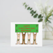 Mannen met Holly op 25 december Briefkaart (Staand voorkant)