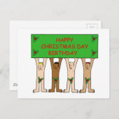 Mannen met Holly op 25 december Briefkaart (Voorkant / Achterkant)