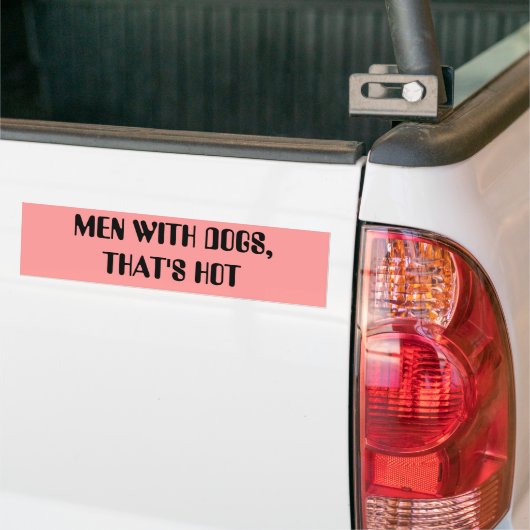 MANNEN MET HONDEN, DAT IS HOE BUMPERSTICKER (Op Truck)