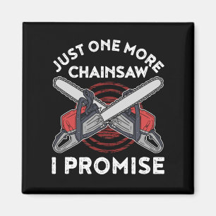 Mannen met houtwaren Lumberjack Arborist Chainzaag Magneet