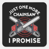 Mannen met houtwaren vierkante sticker (Voorkant)