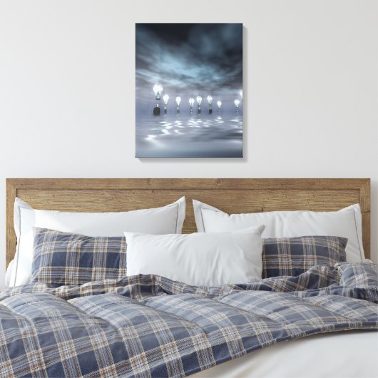 Mannen met ideeën canvas afdruk (Insitu (Slaapkamer))