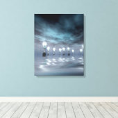 Mannen met ideeën canvas afdruk (Insitu (Houten vloer))