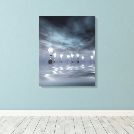 Mannen met ideeën canvas afdruk (Insitu (Houten vloer))