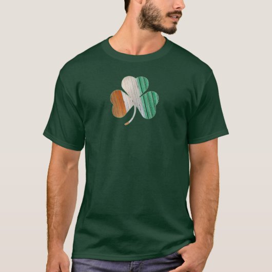 Mannen met Ierse vlag Shamrock T-shirt (Voorkant)