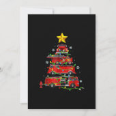 Mannen met kerstbomen voor brandweerlieden feestdagenkaart (Voorkant)