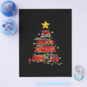 Mannen met kerstbomen voor brandweerlieden flyer (Enkel)