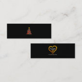 Mannen met kerstbomen voor brandweerlieden mini visitekaartje (Voorkant / Achterkant)