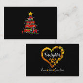 Mannen met kerstbomen voor brandweerlieden visitekaartje (Voorkant / Achterkant)