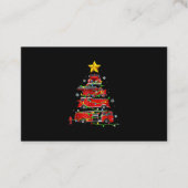 Mannen met kerstbomen voor brandweerlieden visitekaartje (Voorkant)