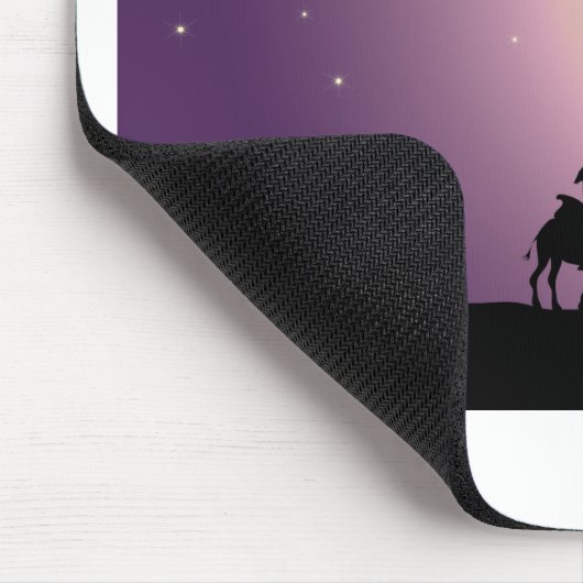 Mannen met kerstmis muismat (Hoek)