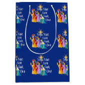 Mannen met kerstmis Religie Medium Cadeauzakje (Voorkant)