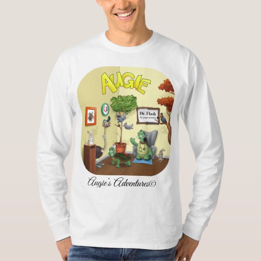 Mannen met lange mouwen voor T-shirt Augie the tur (Voorkant)
