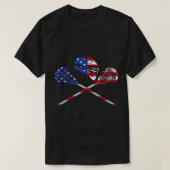 Mannen met laxHelmen en sticks  Kind lacrosse T-shirt (Design voorkant)
