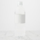 Mannen met monogram, grijs zakelijk waterfles etiket (Achterkant)