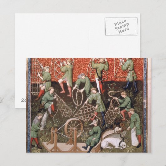 Mannen met netten briefkaart (Voorkant / Achterkant)