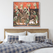 Mannen met netten canvas afdruk (Insitu (Slaapkamer))