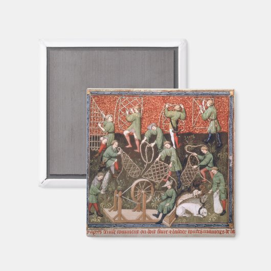 Mannen met netten magneet (Voorkant / Achterkant)