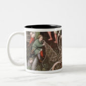 Mannen met netten tweekleurige koffiemok (Links)