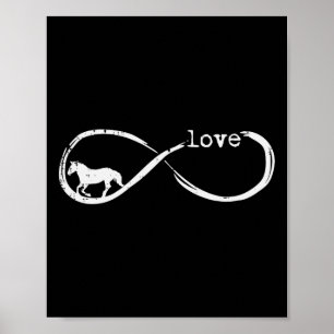 Mannen met paardenliefhebberij met paardenrugleuni poster
