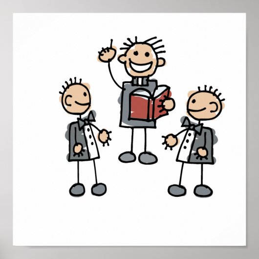 Mannen met predikant poster (Voorkant)